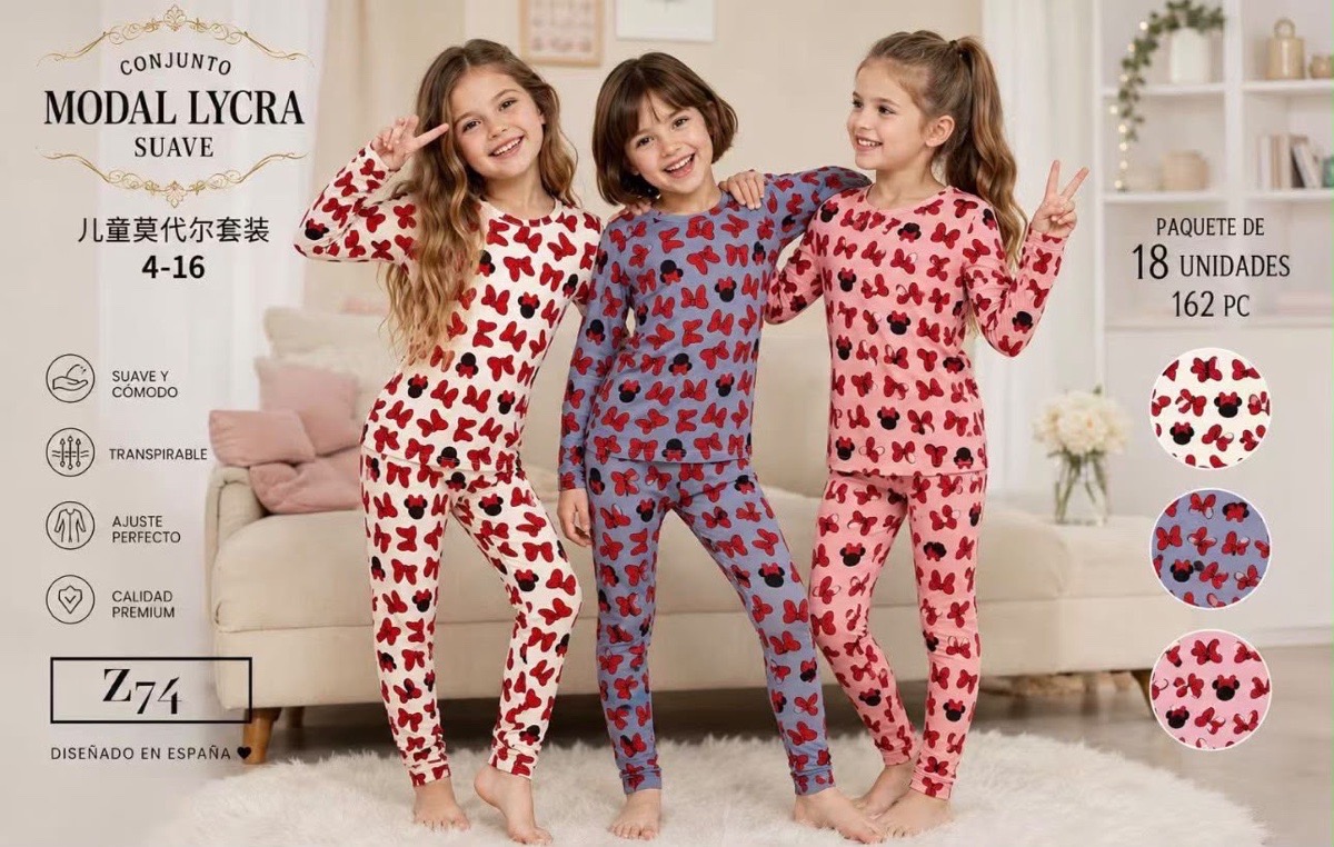 PIJAMA MINNIE LAZO NIÑA
