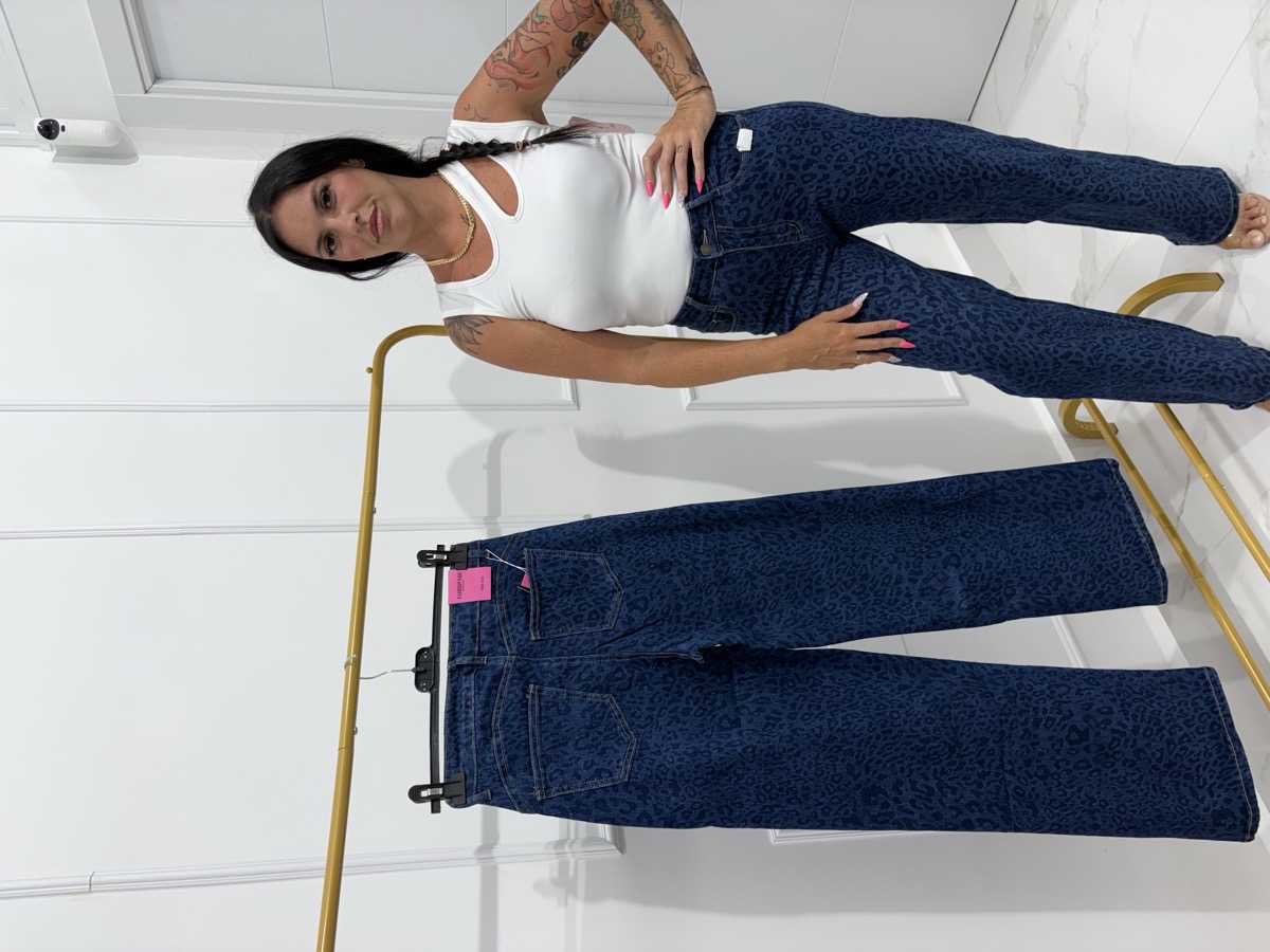 PANTALÓN VAQUERO LEOPARDO