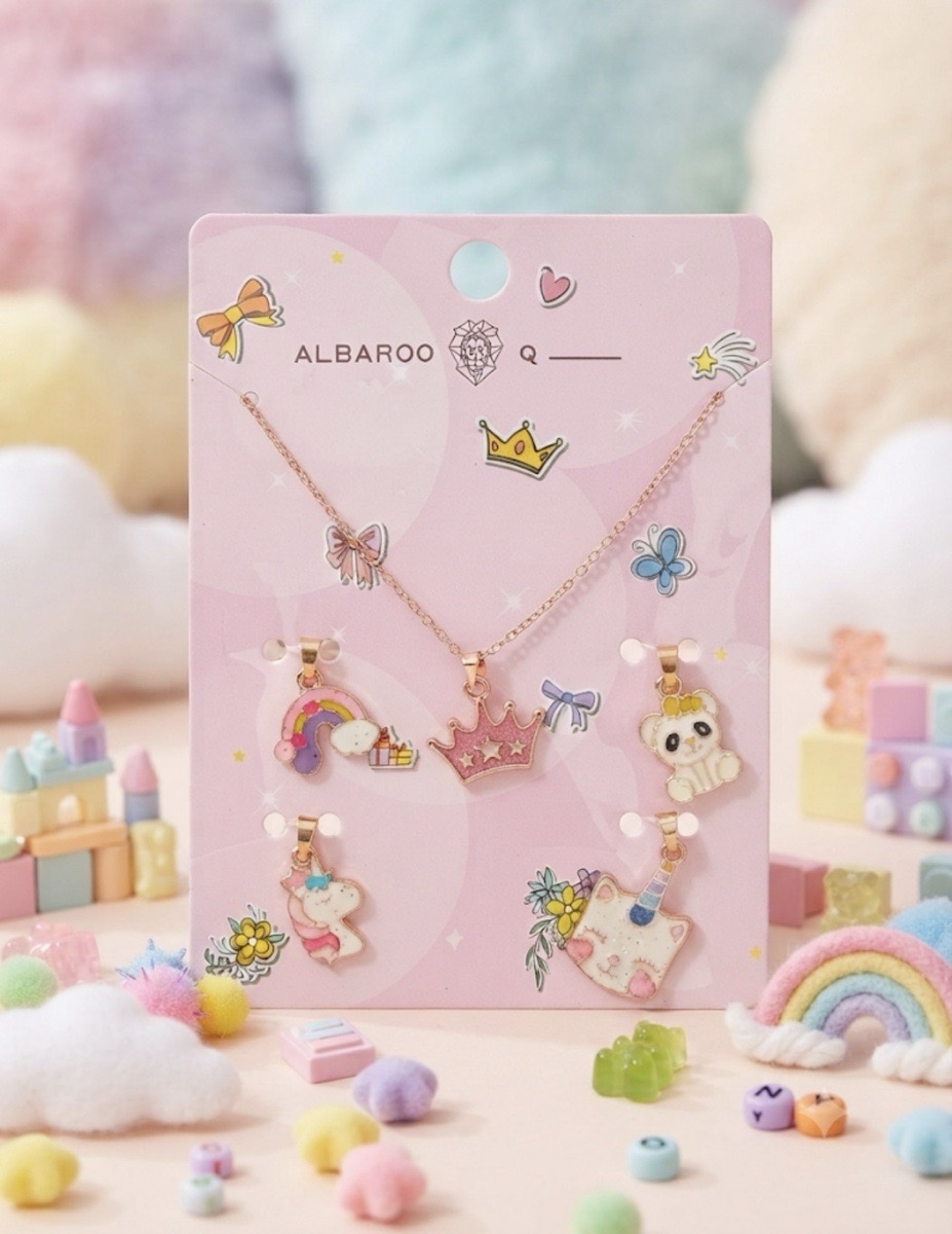 COLLAR INFANTIL CORONA + 4 ABALORIOS